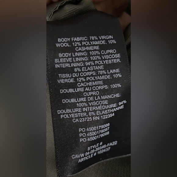 Wilfred -The Only Wool Cashmere Coat- Olive Green - Picture 9 of 10